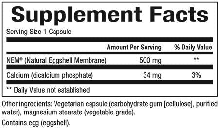 Természetes tojáshéj membrán 500 mg - 60 kapszula