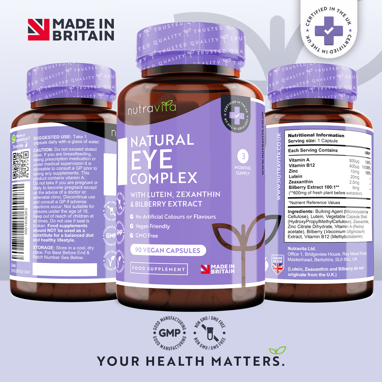 Szemvitaminok /természetes/ - Natural Eye Complex 90 db vegán kapszula