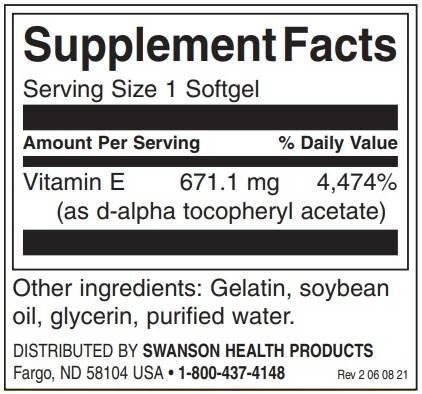 Természetes E-vitamin 1000 NE - 60 gél kapszula
