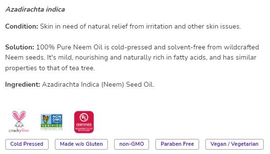 Neem olaj | 100% tiszta Azadirachta Indica - 30 ml