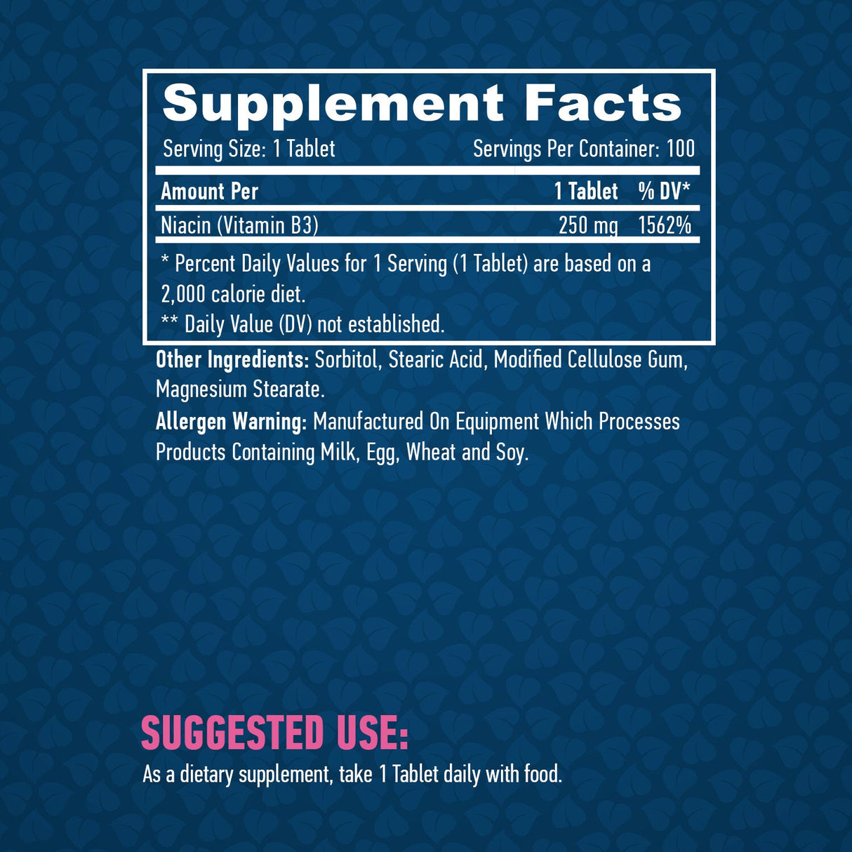 Niacin /Time Release/ 250mg/100 Tab.
