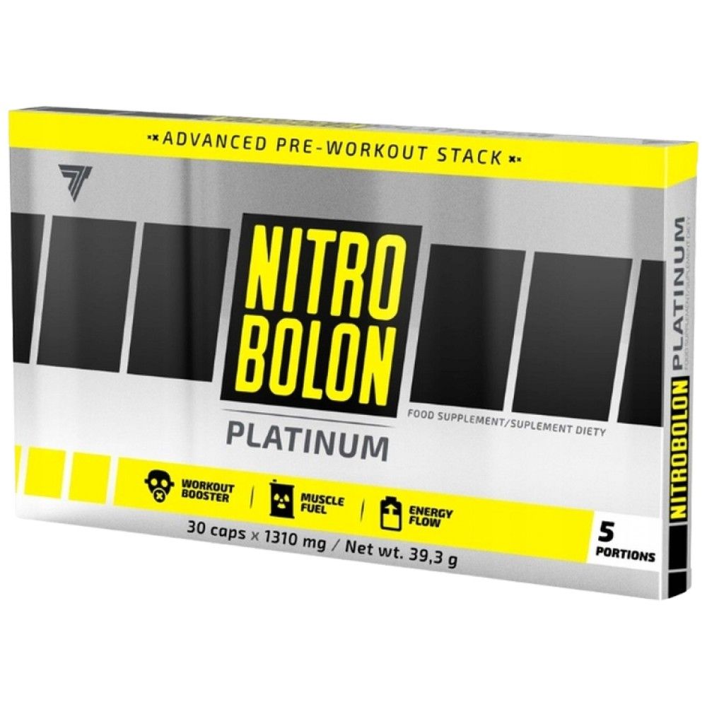 Nitrobolon Platinum Caps | Komplett edzés előtti formula - 30 kapszula