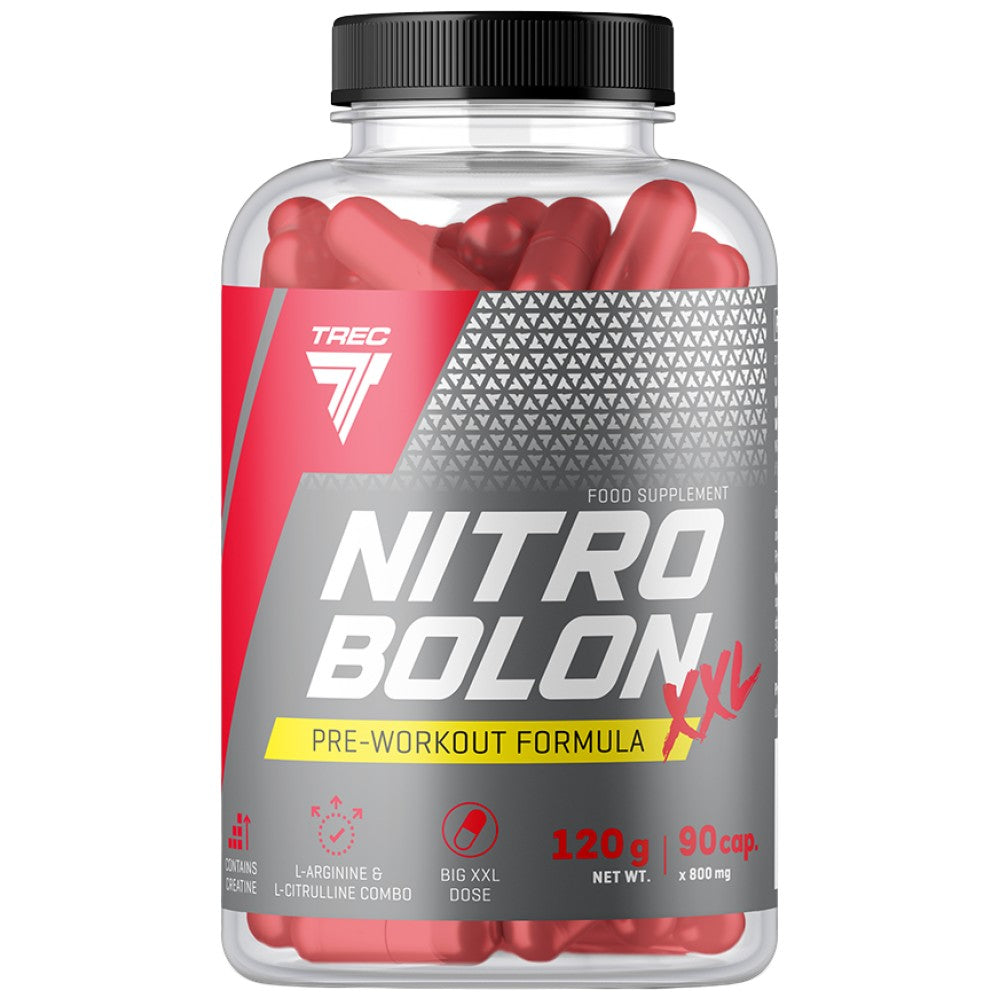 Nitrobolon XXL | Stimulánsmentes edzés előtti formula kupakokban - 90 kapszula
