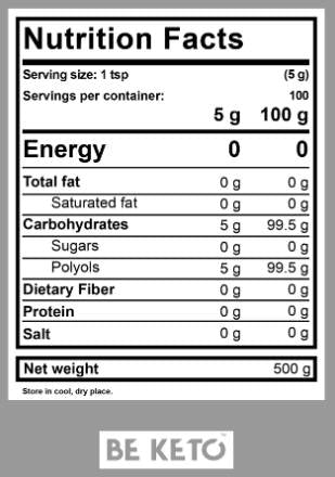 1. számú KETO Eritrit - 500 gramm