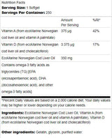Norvég tőkehalmájolaj 350 mg 250 gél kapszula