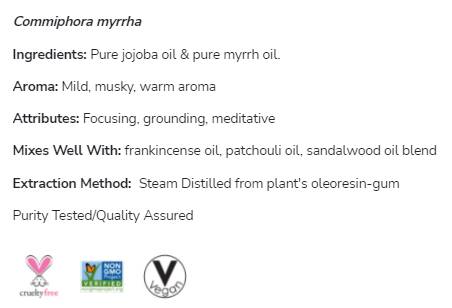 Myrrh Oil Blend | Commiphora Myrrha - 30 ml - Nutra Best Europe