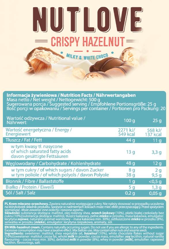 NutLove Protein Spread | Különböző ízek - 500 gramm