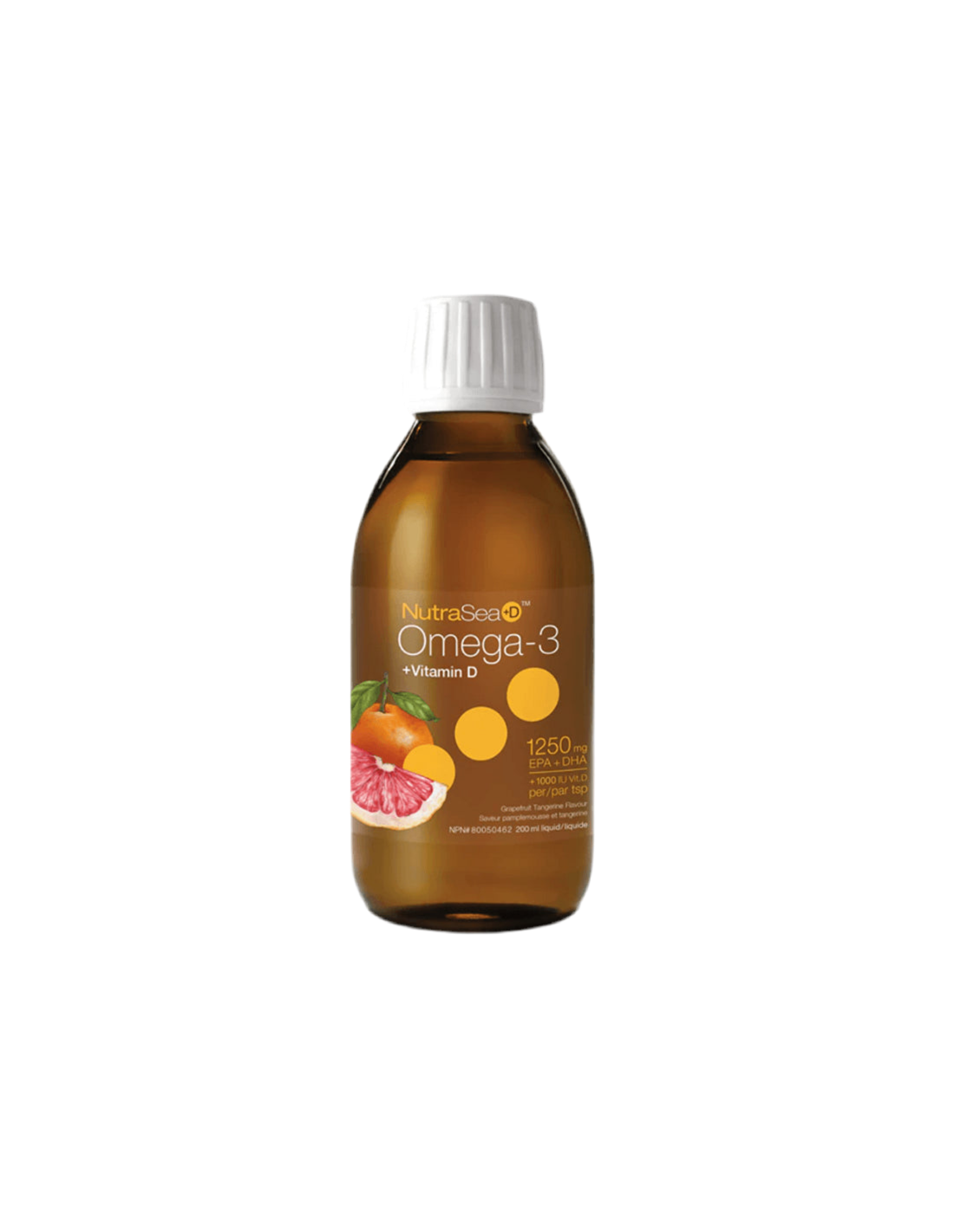 NutraSea+ D™ Omega-3 1250 mg + D-vitamin 1000 NE - Omega-3 + D3-vitamin, 200 ml Nature's Way