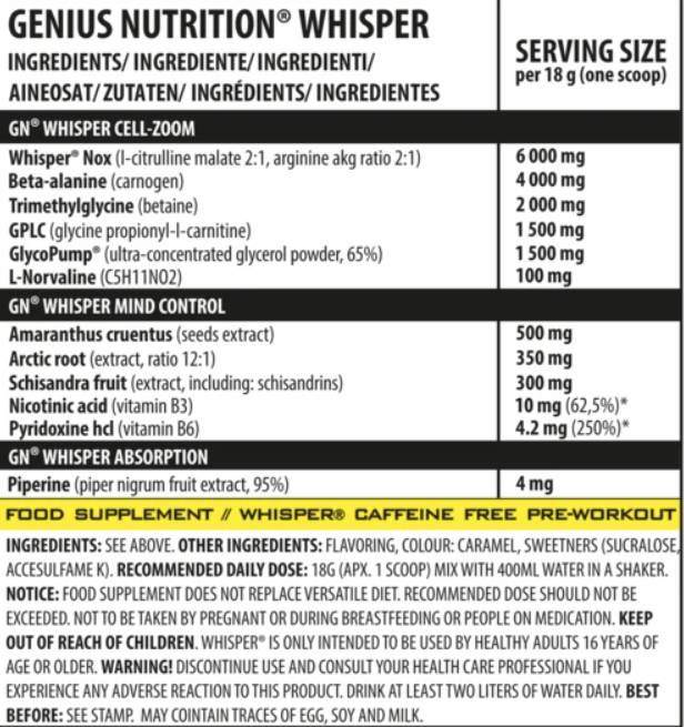 Whisper - 400 grams - Nutra Best Europe
