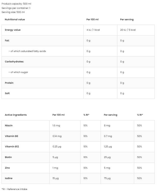 OSTRO® vitaminos víz 500 ml