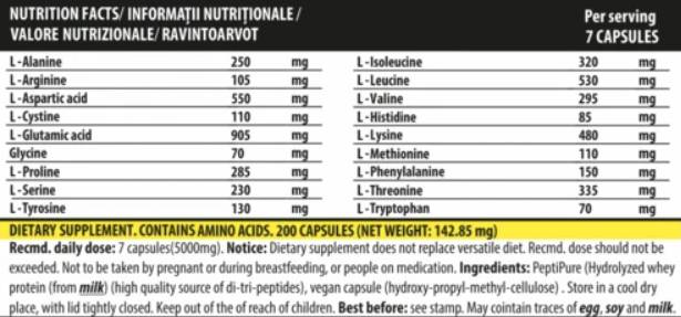 iAmino 200 capsules - Nutra Best Europe