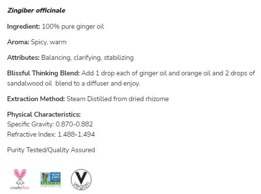 Ginger Oil | 100% Pure Zingiber Officinale - 30 ml - Nutra Best Europe