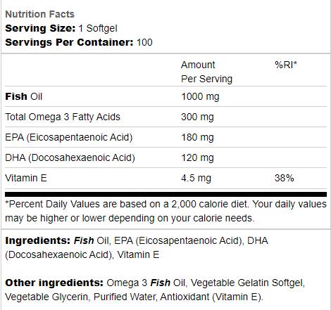 Omega 3 1000 mg - 100 gél kapszula