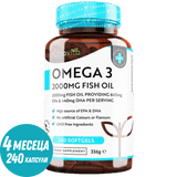 Omega-3 2000 mg /EPA 660 mg, DHA 440 mg/ Tiszta halolaj /240 kapszula, 120 adag/ <tc>Nutravita</tc>