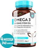 Omega-3 2000 mg /EPA 660 mg, DHA 440 mg/ Tiszta halolaj /240 kapszula, 120 adag/ <tc>Nutravita</tc>