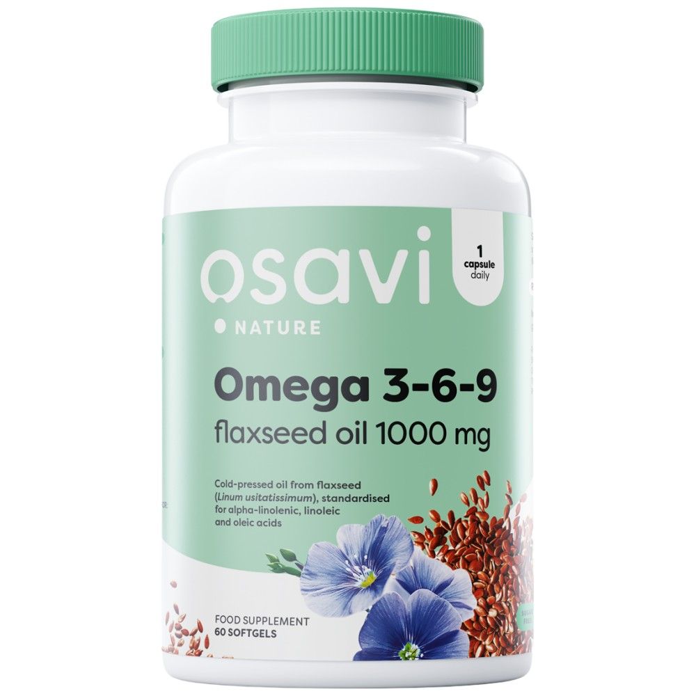 Omega 3-6-9 lenmagolaj 1000 mg - 60 lágyzselé