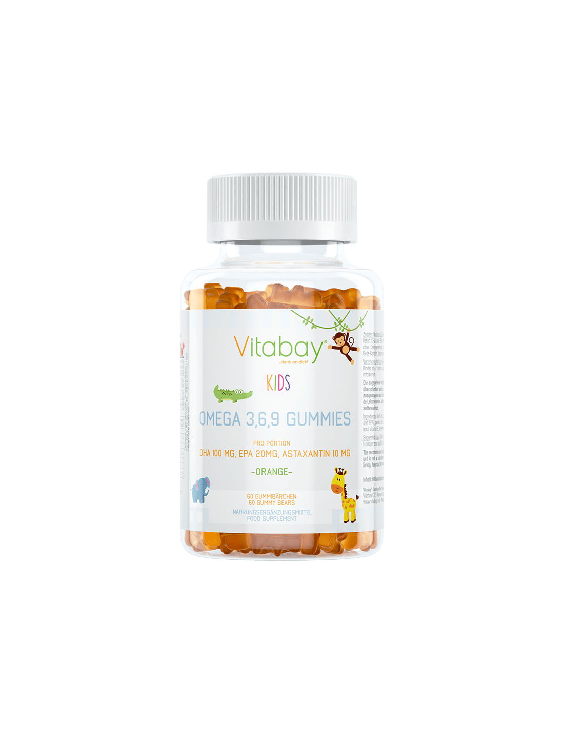 Omega 3-6-9 Gummies Kids/Omega 3-6-9 gyerekeknek, 60 db narancs ízű zselés tabletta