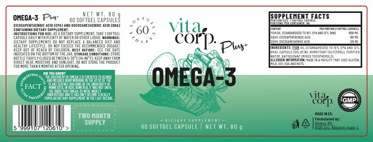 Omega-3 halolaj 1000 mg - 60 gél kapszula