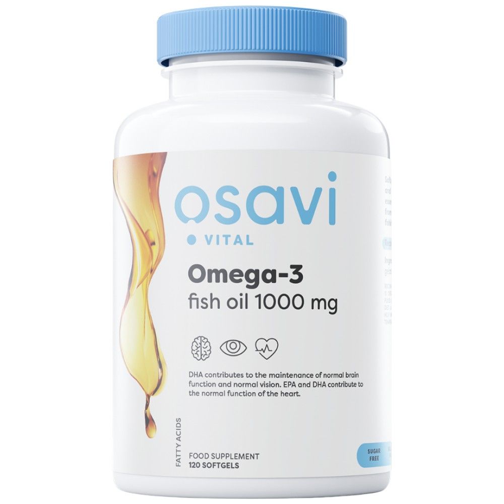 Omega 3 halolaj 1000mg | Molekulárisan desztillált - 120 gél kapszula