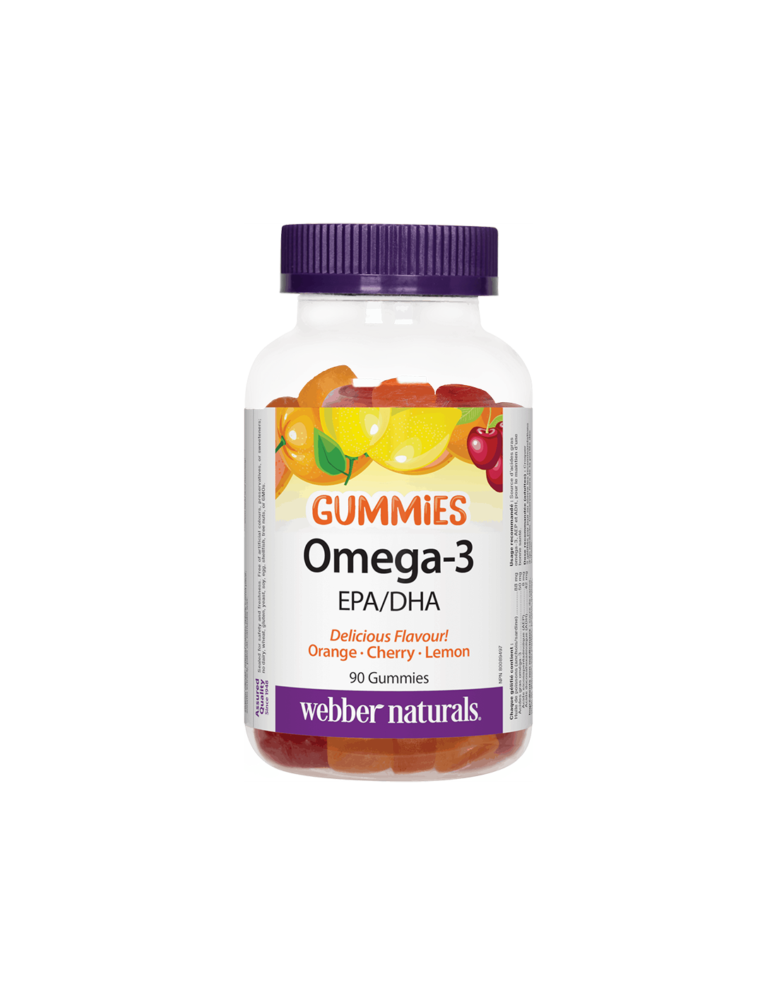 Omega-3 gumicukor/Omega-3 x 90 zselés tabletta narancs, cseresznye és citrom ízével