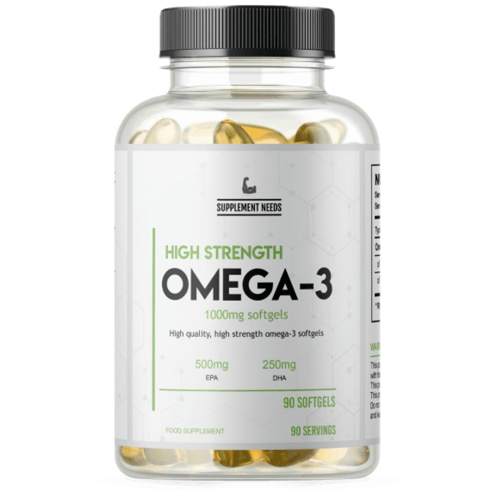 Omega 3 nagy szilárdságú | 500 mg EPA és 250 mg DHA 90 gél kapszula