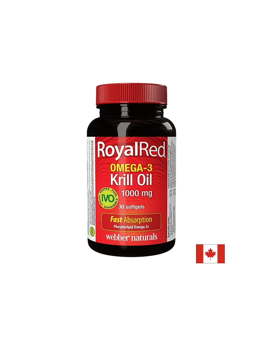 Omega-3 krill olaj RoyalRed® 1000 mg x 30 lágyzselatin kapszula <tc>Webber Naturals</tc>