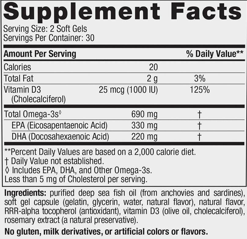 Omega-3D 690 mg - 120 lágyzselé