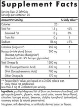 Omega Focus 1280mg | Citicoline és Bacopa 60 gél kapszulákkal