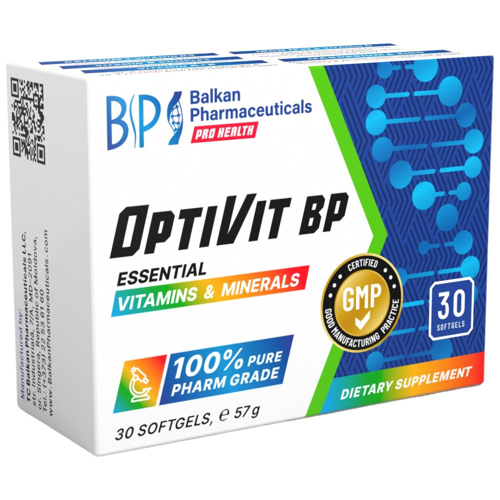 OptiVit BP | Esszenciális vitaminok & Ásványi anyagok - 30 gélkapszula