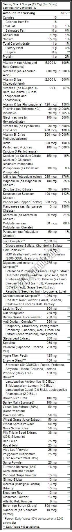 Orange TRIAD + Greens Powder - 412 gramm