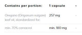Oregánó olaj 257 mg | 70% Carvacrol - 60 kapszula