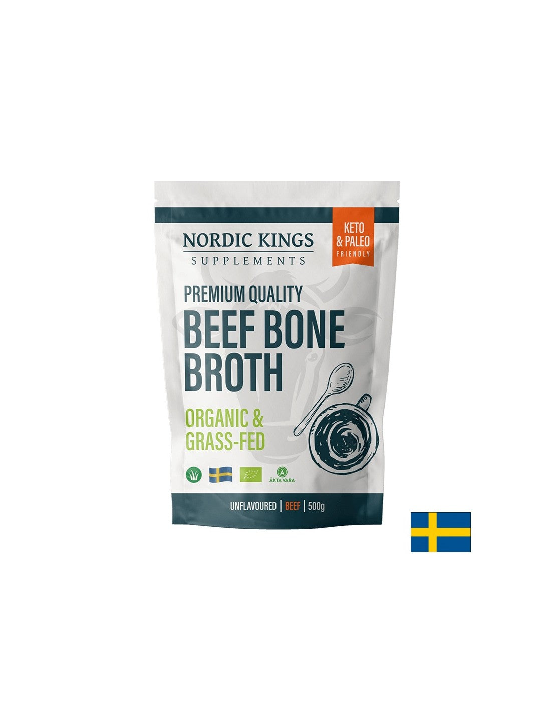 Ízesítetlen marhacsontleves (Bio), 500 g por <tc>Nordic Kings</tc>