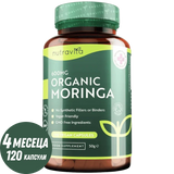 Organic Moringa - Bio Moringa 600 mg 120 Vegán kapszula