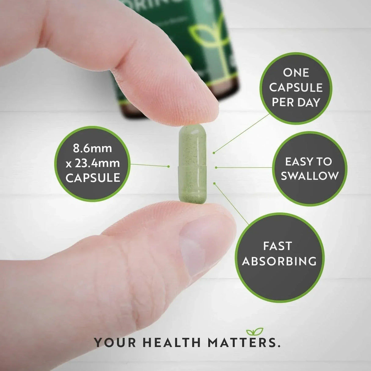 Organic Moringa - Bio Moringa 600 mg 120 Vegán kapszula
