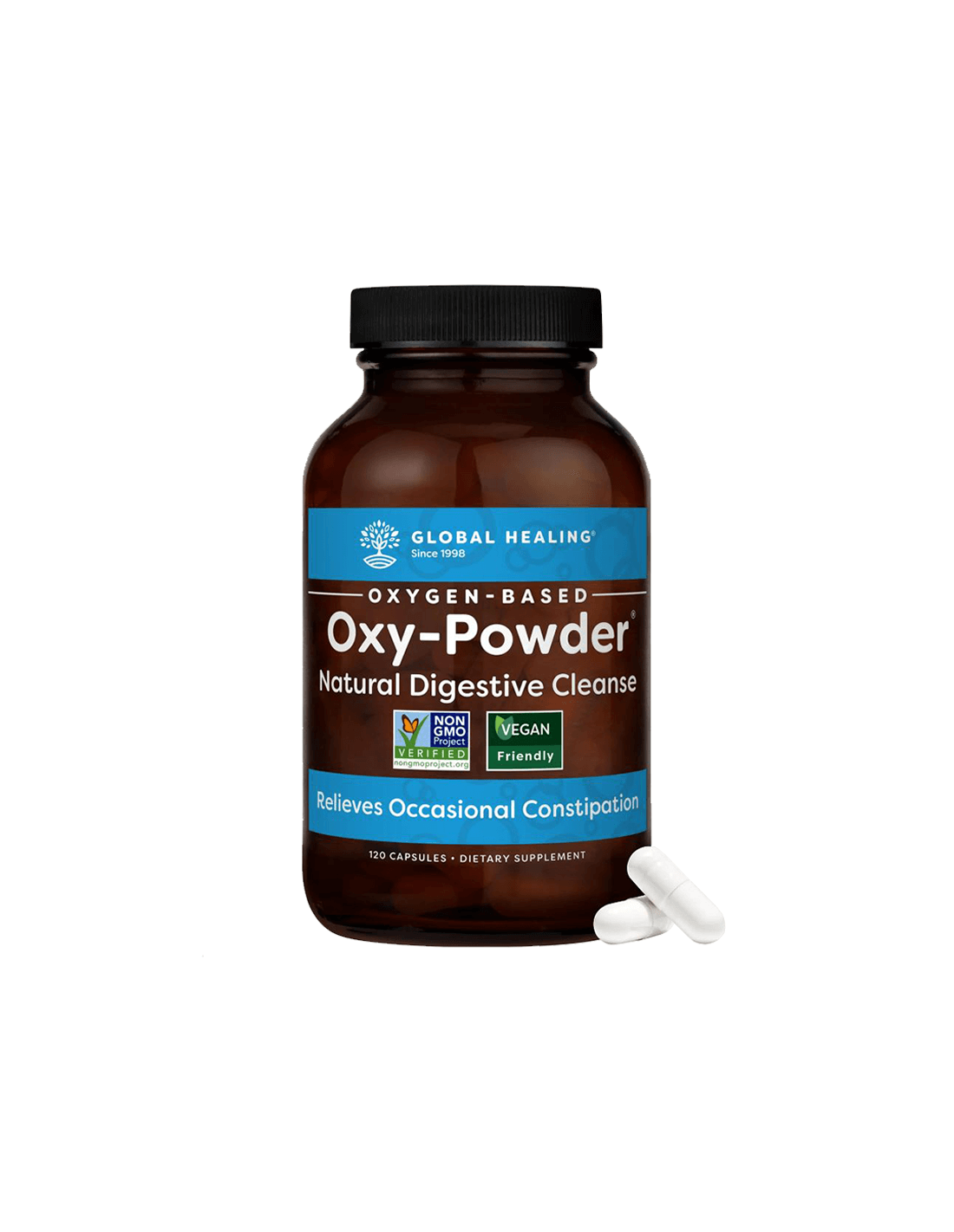Oxy-Powder Natural Digestive Cleanse - Természetes emésztőtisztító, 60 kapszula Global Healing
