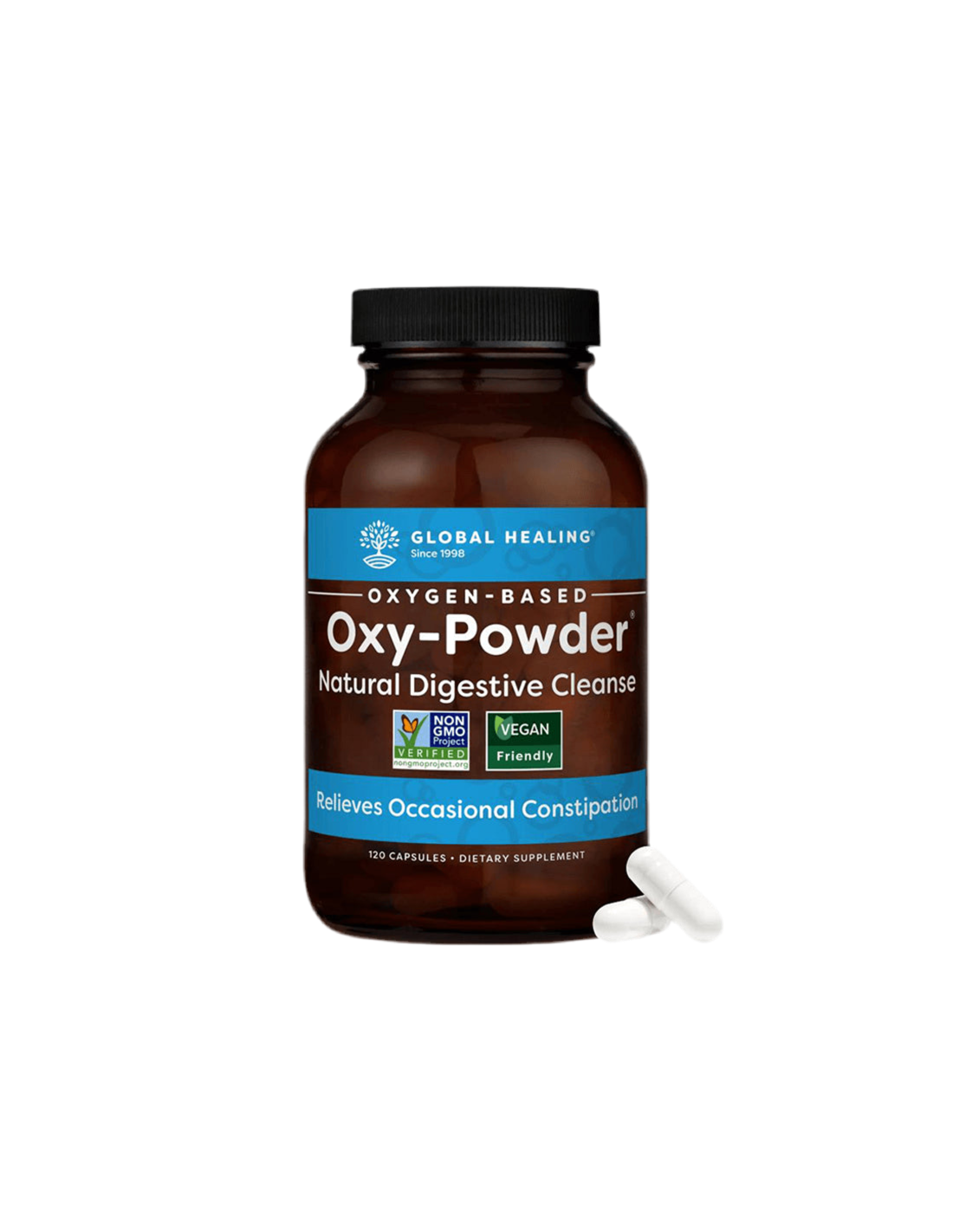 Oxy-Powder Natural Digestive Cleanse - Természetes emésztőtisztító, 60 kapszula Global Healing