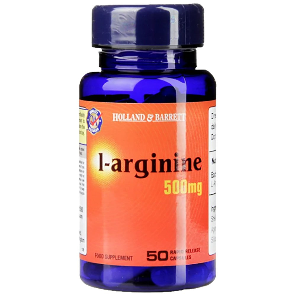 L-Arginine 500 mg - 50 capsules - Nutra Best Europe