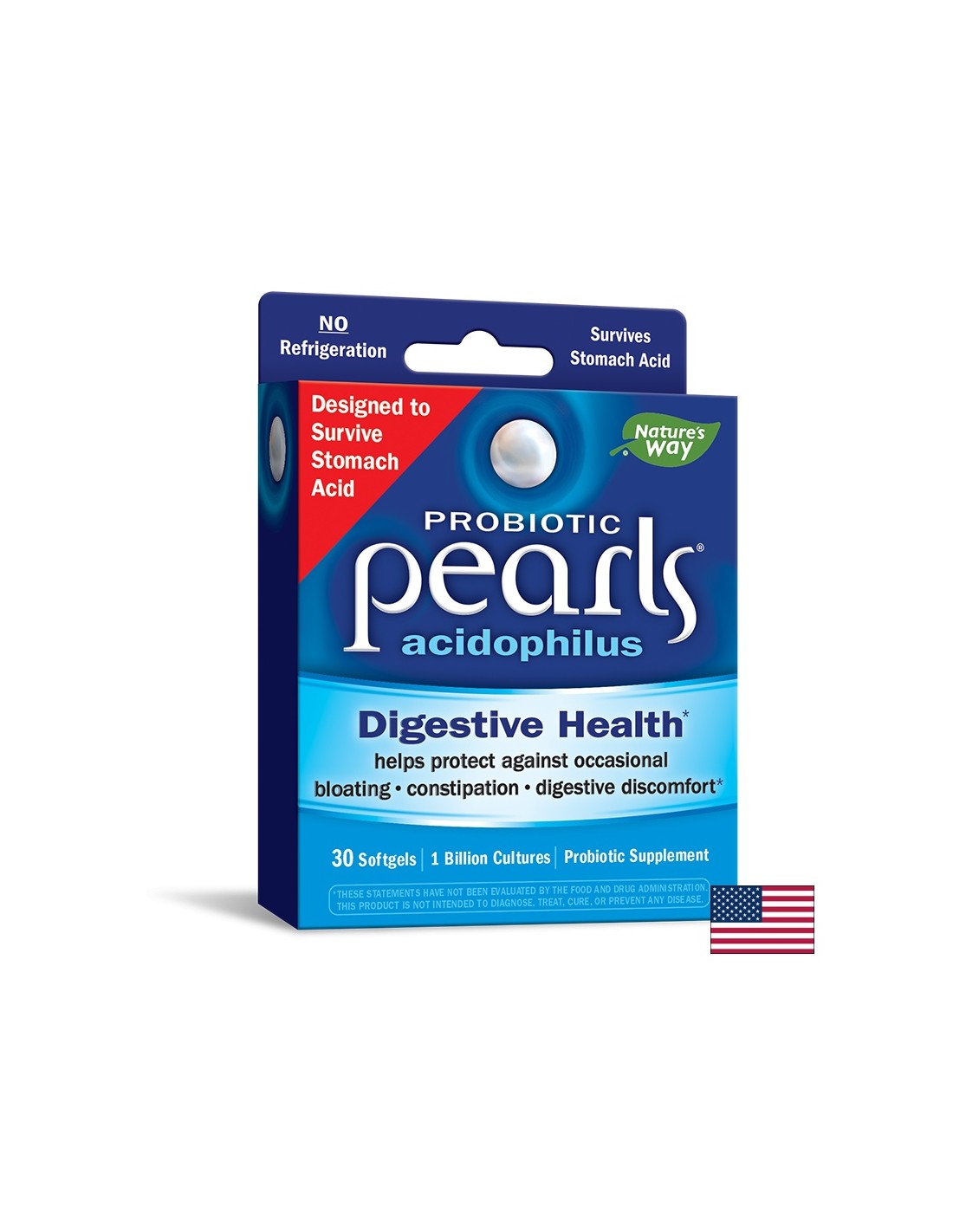 Pearls® Probiotic/Pearls® Probiotic, 1 milliárd aktív probiotikum x 30 lágyzselé kapszula Nature's Way