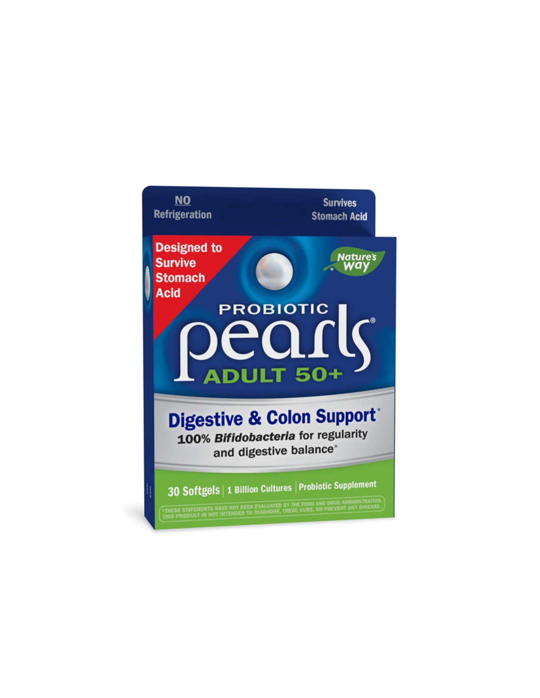 Pearls® Probiotic 50+ Adult - Pearls® probiotikum 50 év felettieknek, 1 milliárd aktív probiotikum, 30 lágyzselé kapszula
