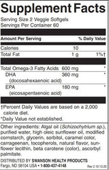 Növényi alapú Omega-3 | Az élet Omega - 120 gél kapszuláját tartalmazza