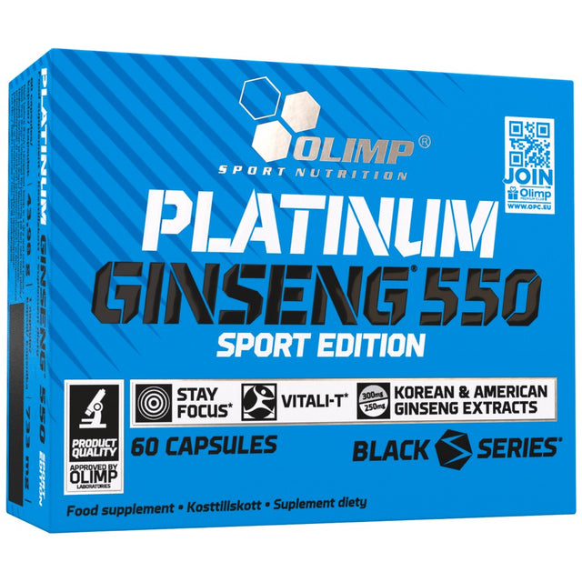 PLATINUM GINSENG™ SPORT EDITION 550 mg - 60 capsules - Nutra Best Europe