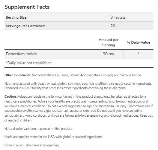 Kálium-jodid 30 mg - 60 tabletta