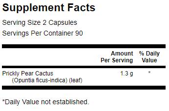 Prickly Pear Cactus Opuntia 650 mg 180 capsules - Nutra Best Europe