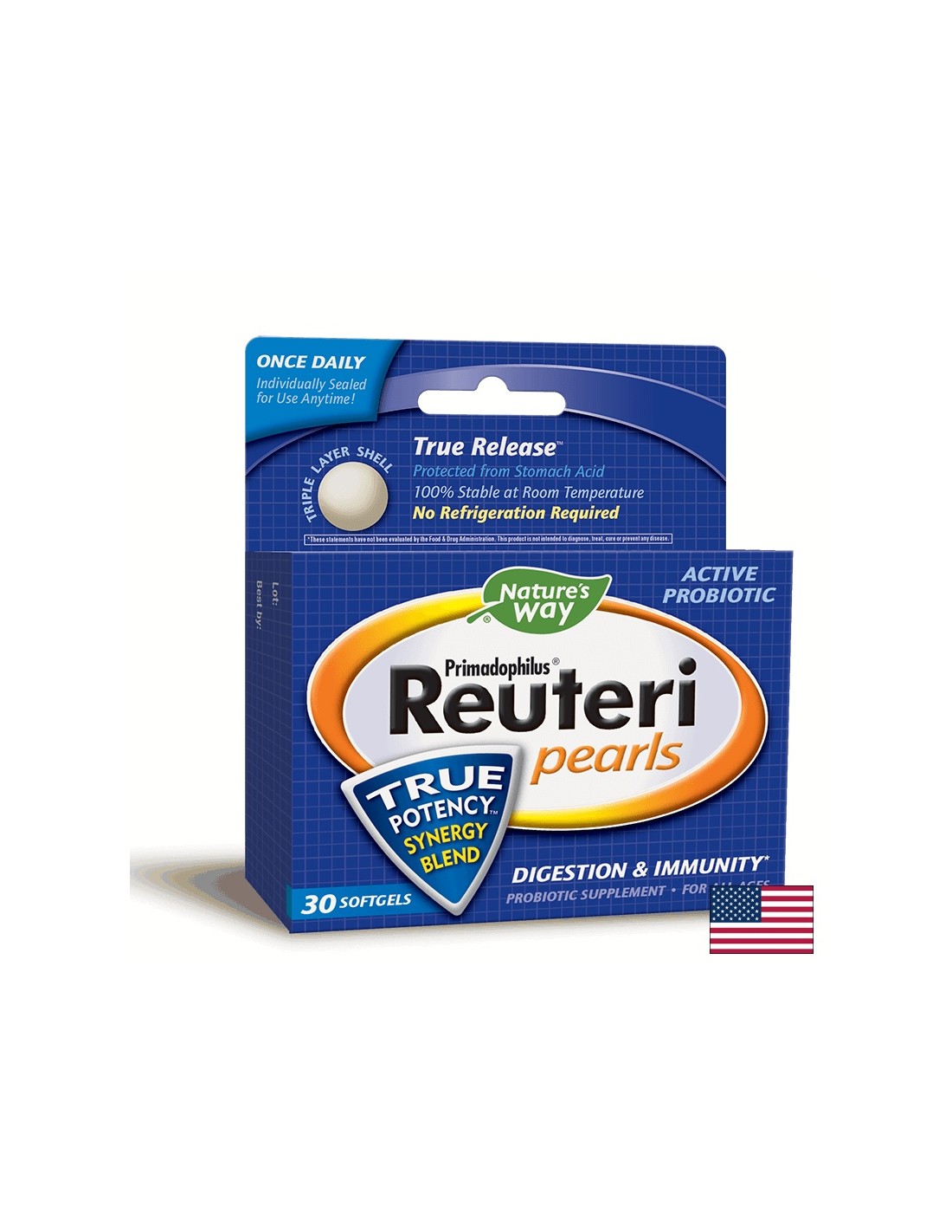 Primadophilus Reuteri Pearls 1 milliárd aktív probiotikum - 30 gél kapszula