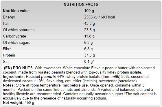 Pro Nuts/Mogyoróvaj + Tejsavó Protein izolátum 450 gramm