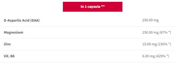 ProZMA+ férfi formula | ZMA + D-aszparaginsav - 90 kapszula