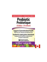 Probiotic 50 Billion - Probiotic 50 milliárd aktív probiotikum, 10 törzs, 30 kapszula <tc>Webber Naturals</tc>