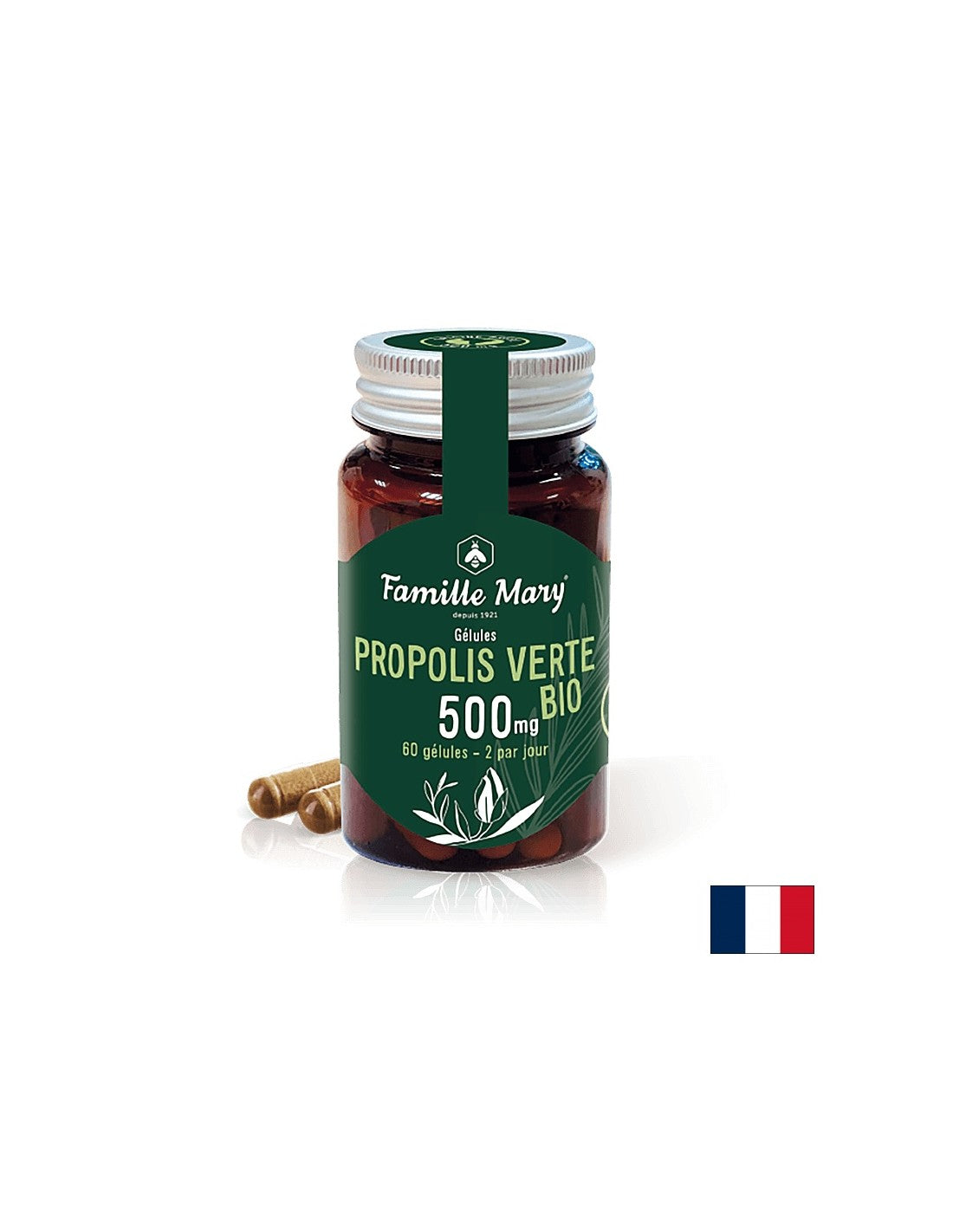 Propolis Verte BIO/Bio zöld propolisz 500 mg, 60 kapszula Famille Mary