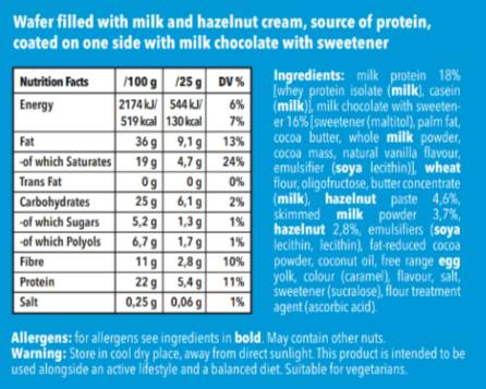 Protein Brix mogyoróval - 24 x 25 gramm