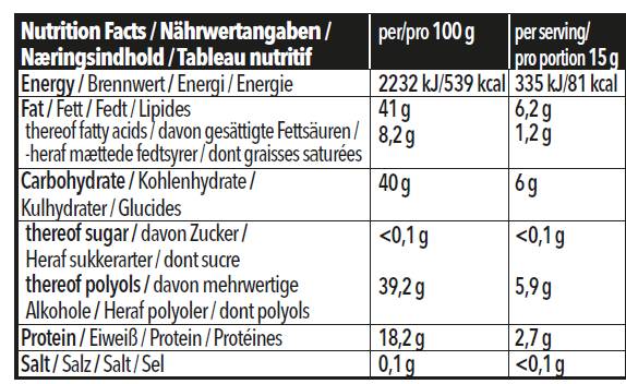 Protein krém | Fehér csokoládé - ​​mogyoró - 400 gramm